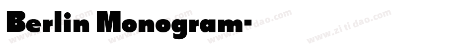 Berlin Monogram字体转换